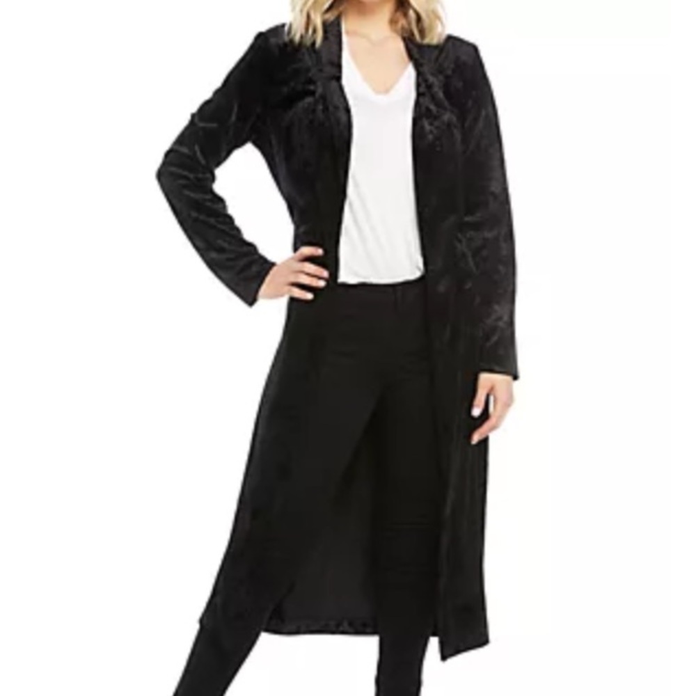 Wayf La Roux Black Velvet Belted Robe